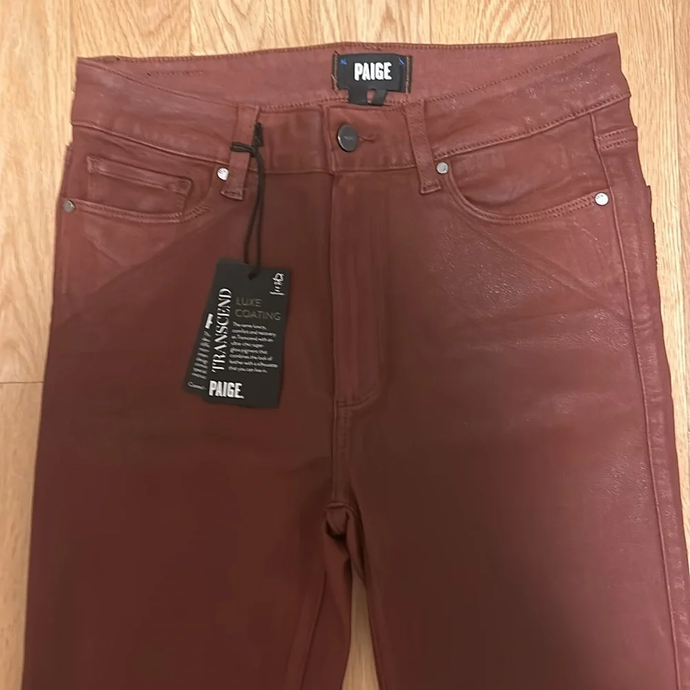 Paige HOXTON ANKLE in Burgundy Dust LUXE COATING NEW - Picture 6 of 10